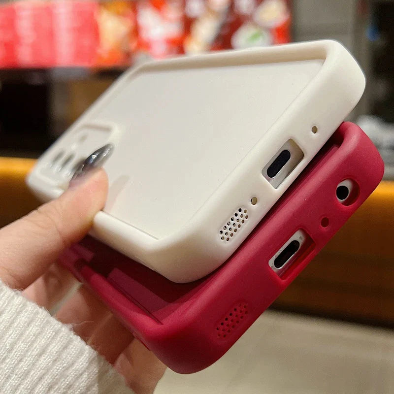 Candy Color Phone Case For Samsung S24 S23 S22 Ultra Plus S21 FE A14 A34 A15 A35 A52 A53 A54 5G Shockproof Soft Silicone Cover