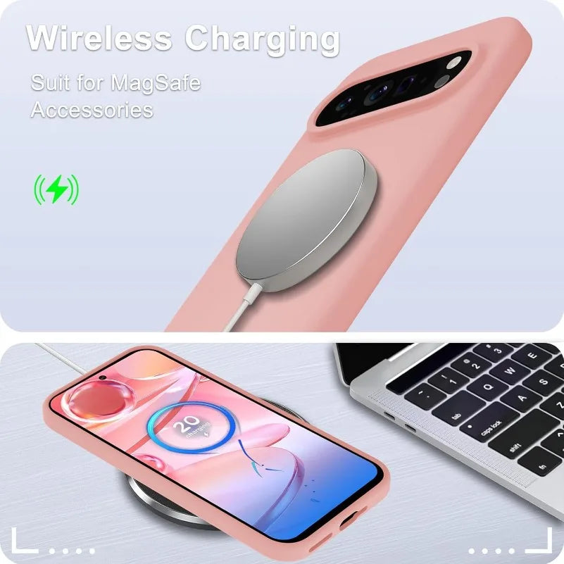 Fashion Liquid Silicone Case for Google Pixel 9 Pro XL 8A 7A 6A 5A Soft Skin Feeling TPU Cover for Google 9A 6 7 8 9 Pro 8Pro