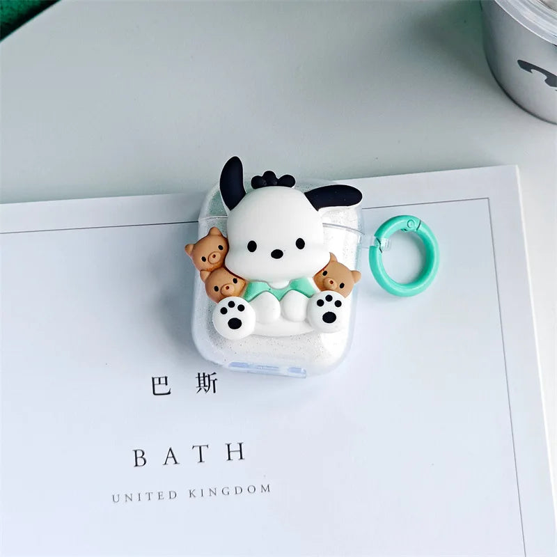 MINISO Pochacco For Apple Airpods Pro/Pro2 Wireless Bluetoot Headset Cover Airpods 1 2 3 Generation Earphone Protective Case