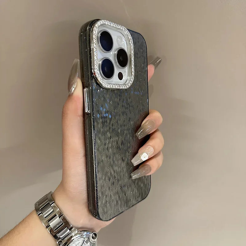Luxury Electroplated Glitter Phone Case For iPhone 12 13 14 15 Pro Max Transparent Bumper Shockproof Cases Cover