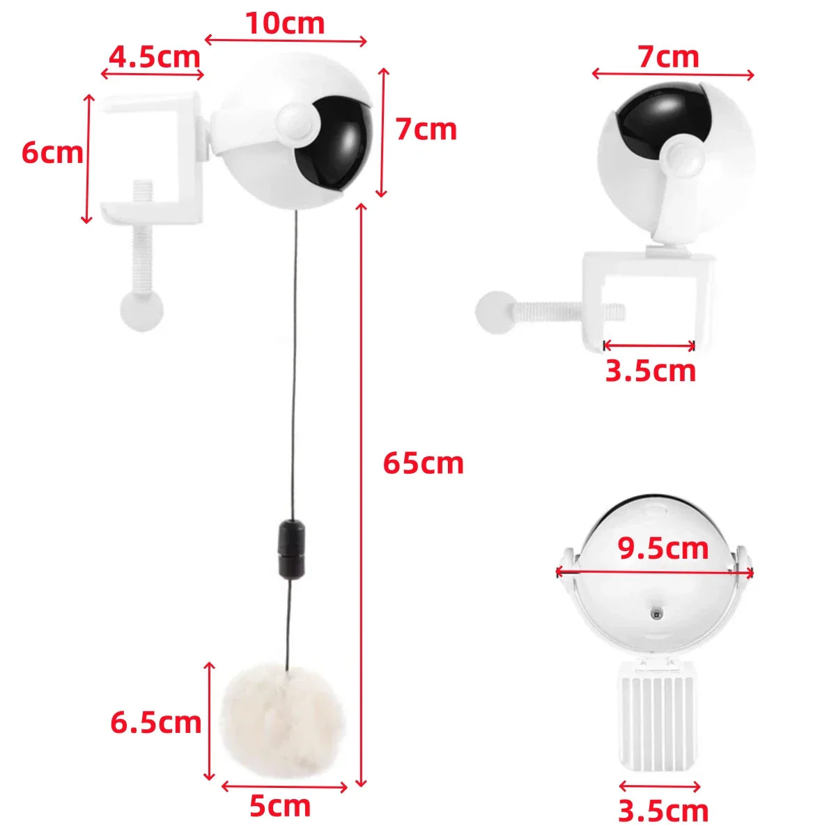 1Pc Fun Lifting Ball Electric Motion Cat Toy With Automatic Retractable Cat Teasing Ball Rotating Interactive Puzzle Pet Toys
