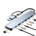 USB A Type C Hub Concentrator Docking Station Multi Adapter Card Reader Audio Multi-hub Dock Splitter For MacBook Air PC