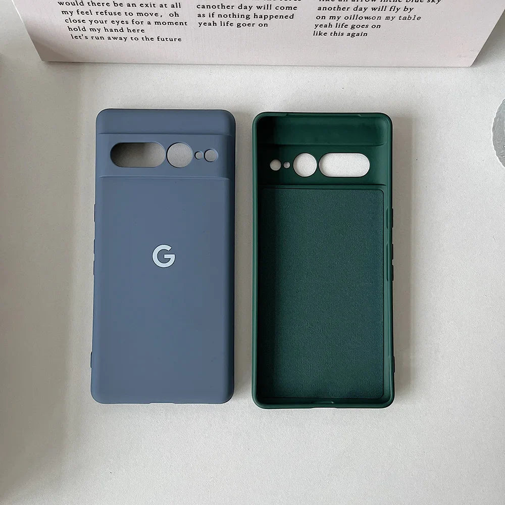For Google Pixel 8 8Pro 8a 7 7Pro 7a Case Silky Silicone Soft-Touch Back Cover For Pixel 6 6Pro 6a Shockproof Protective Coque
