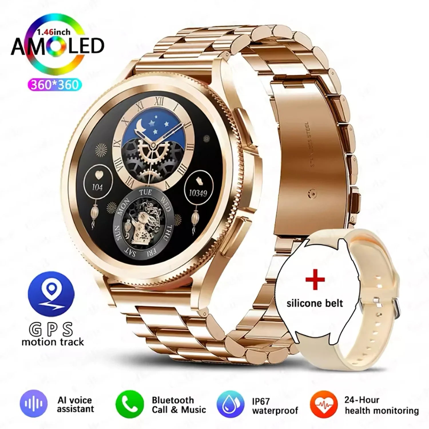 Watch 6 Classic Smart Watch Women For IOS Sports Mode Health Monitoring IP68 Waterproof Bluetooth Calling Smartwatch Men 2025New