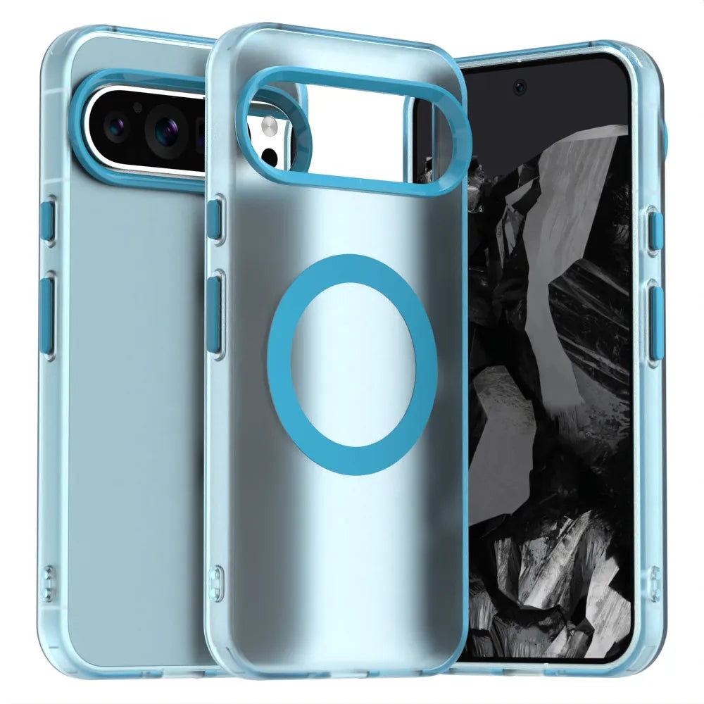 Matte Clear Magnetic Wireless Charge Armor Magsafe Case For Google Pixel 10 9 8 Pro XL 8A Military Shockproof Candy Color Cover