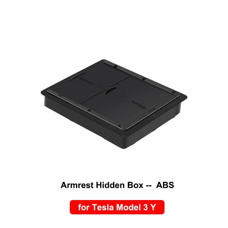 For Tesla Model Y/3 Center Armrest Console Organizer Hidden Car Storage Box Accessory Model 3/Y Car Storage Solution