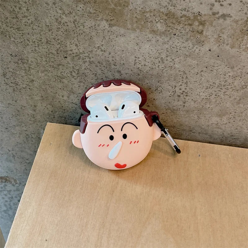 For Airpods 4 Case 2024,Cute 3D Cartoon Snot Boy Silicone Protective Earphone Cover For Airpods Pro 2 Case Boys Kids Funda
