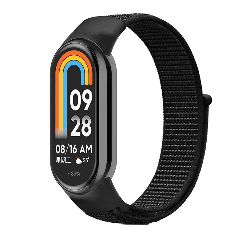 Nylon Loop Strap For xiaomi Mi Band 8 7 6 5 4 3 Bracelet SmartWatch Wristband Replacement sport pulsera watchband Miband 8 NFC