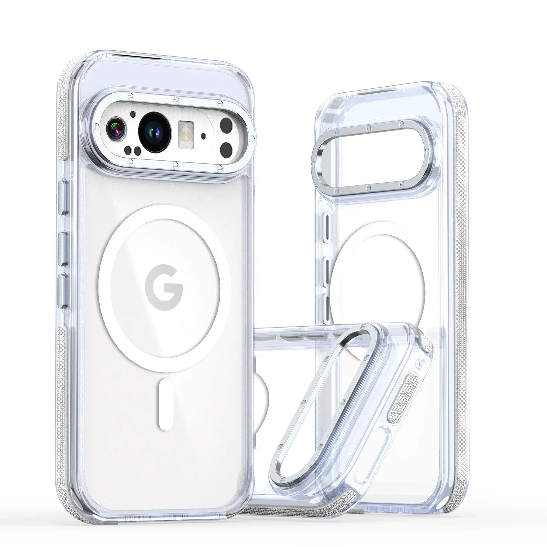 Luxury High Transparent Case For Google Pixel 9 Pro XL 5G Magsafe Magnetic Wireless Charging Shockproof Cover For Google Pixel 9