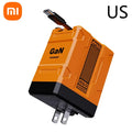 Xiaomi 120W GaN Fast Charger Compatible  With Retractable Type-c And Ligtning Cable Portable Adapter For Iphone 16 Ipad Macbook