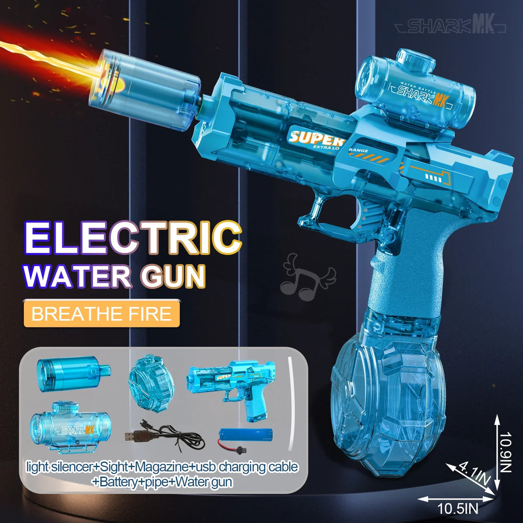 Summer New Ice Mouse Electric Water Gun Pistol Shooting Toy Full Automatic Shoot  Outdoor Toy For Children Boys Girl Adults Gift