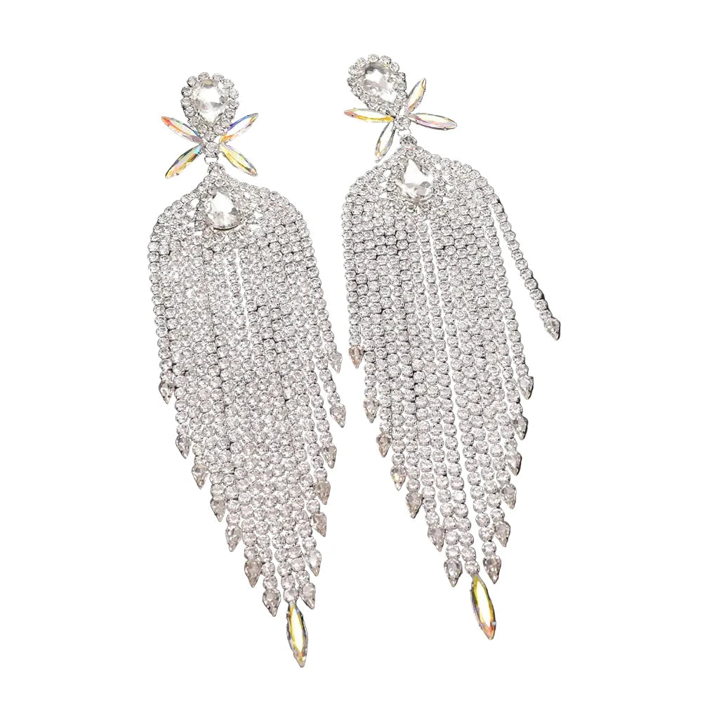 Rhinestone Sunburst Headpiece & Earring Set