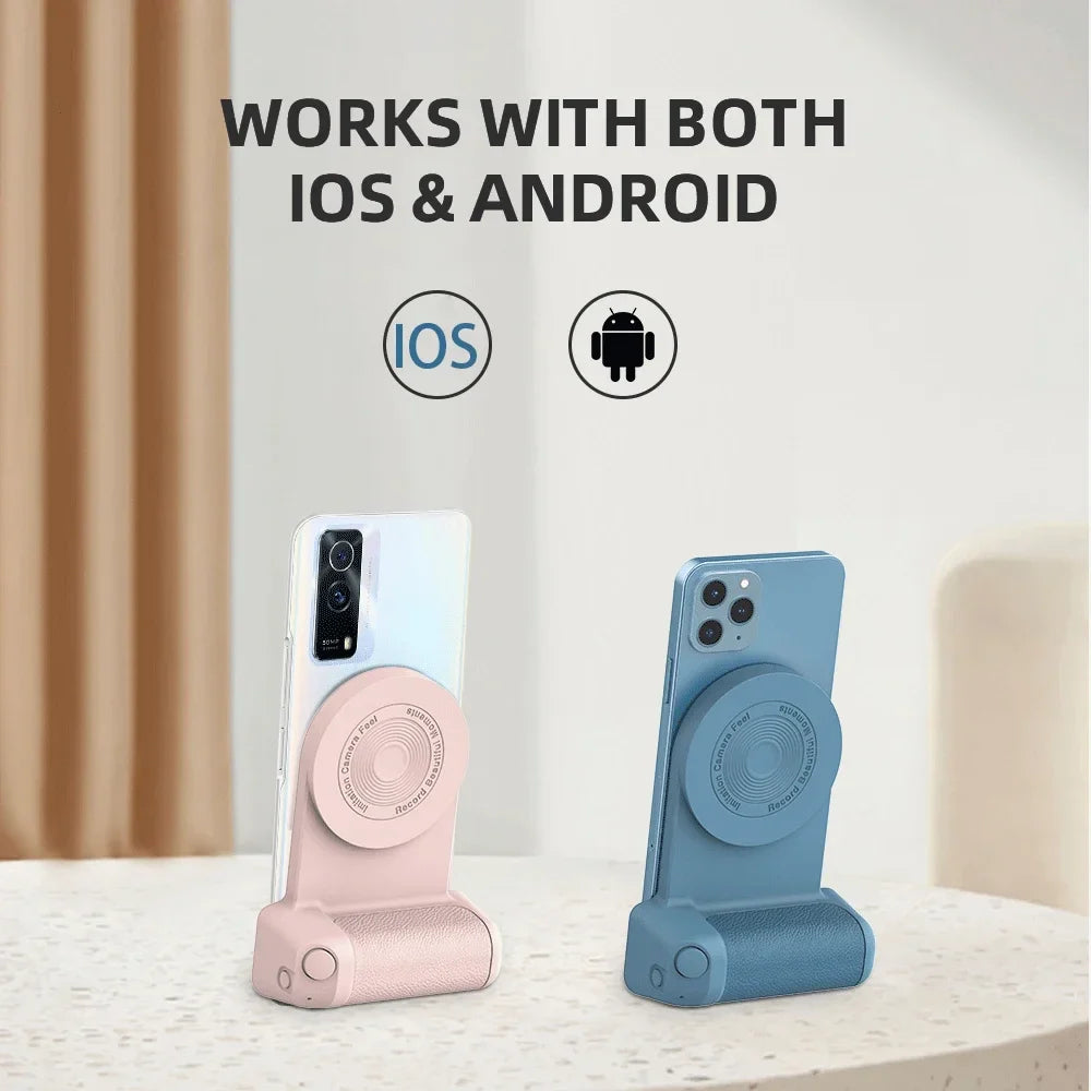 3 in 1 Camera Holder Grip Type-C Charging Multifunctional Magnetic Photo Bracket Bluetooth-compatible Anti-shake for Android/iOS