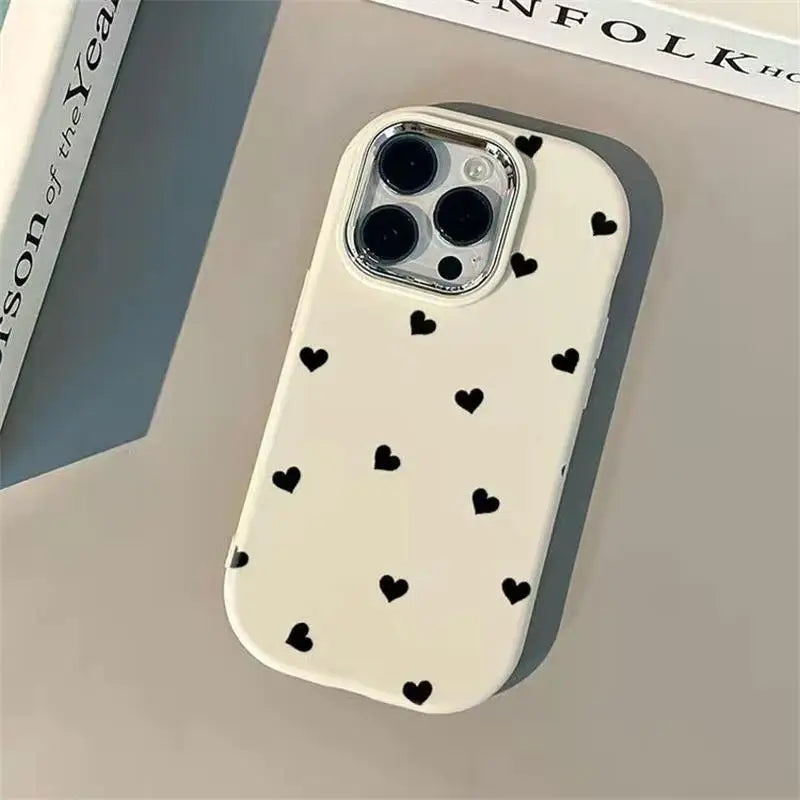 Case For Samsung Galaxy S24 S23 Ultra Plus S20 S21 FE A54 A35 A14 A15 A32 A52 A52S A05 A05S A23 A24 A25 Cover Love Heart Plating