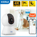 KERUI WiFi IP Pets Camera Home Security Dog Cats Camera Tuya Smart 4K 8MP HD Video Night Vision Surveillance AI Alerts Mini Cam