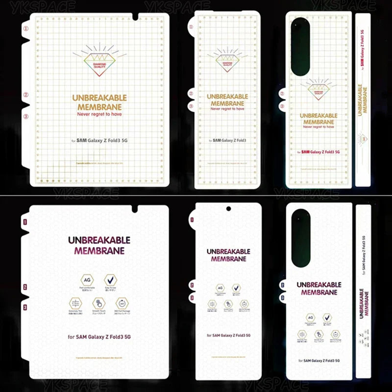 Front Back Soft Hydrogel Matte Film For Samsung Galaxy Z Fold 2 3 4 5 6 SE W21 W22 W23 W24 W25 Clear Frosted Screen Protector