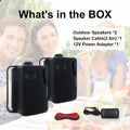 Herdio 3.5" Outdoor Bluetooth Speakers Waterproof 200W 3 Way Upgrade Premium Wall Mount Speakers Durable Mountable Loud Sound
