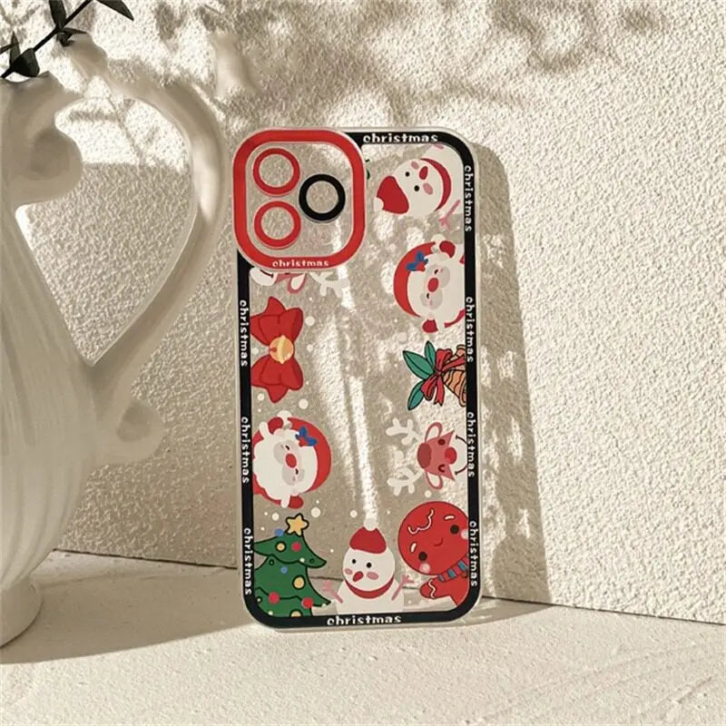 Christmas Tree Santa Claus Phone Case For Samsung Galaxy S25 FE S24 S23 Ultra S22 S21 S20 Plus S23 S24 FE A56 A36 A26 Soft Cover