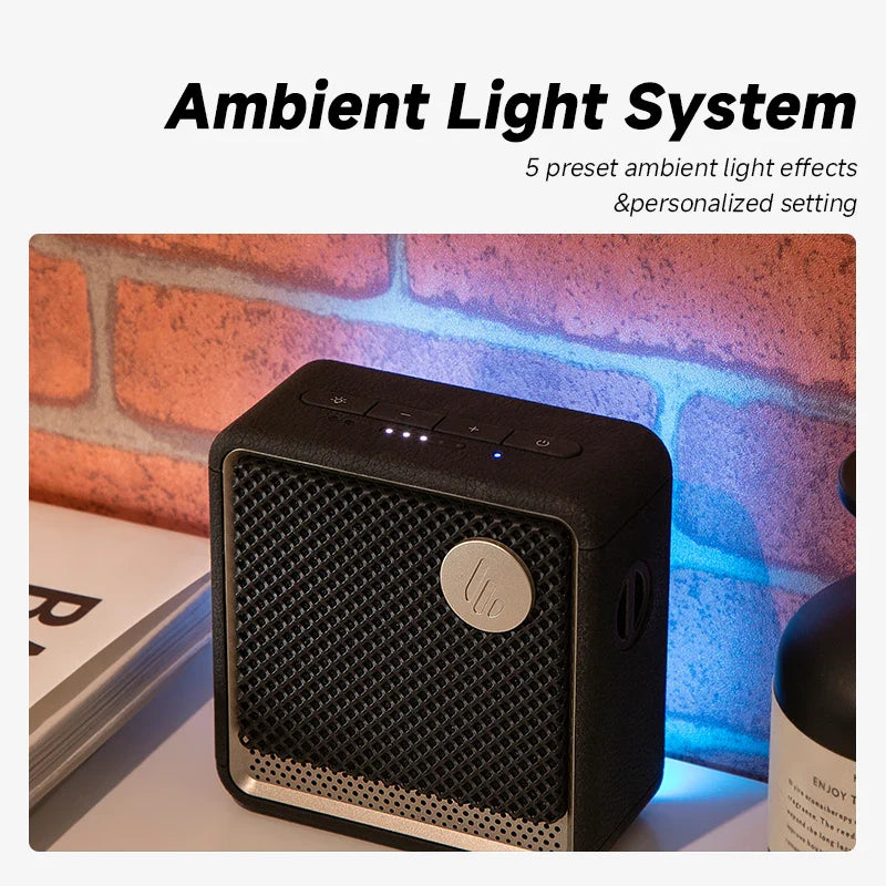 Edifier ES20 Portable Bluetooth Speaker Wireless Speaker IP67 Waterproof Light Effects Outdoor Speakers Deep Bass with Mic