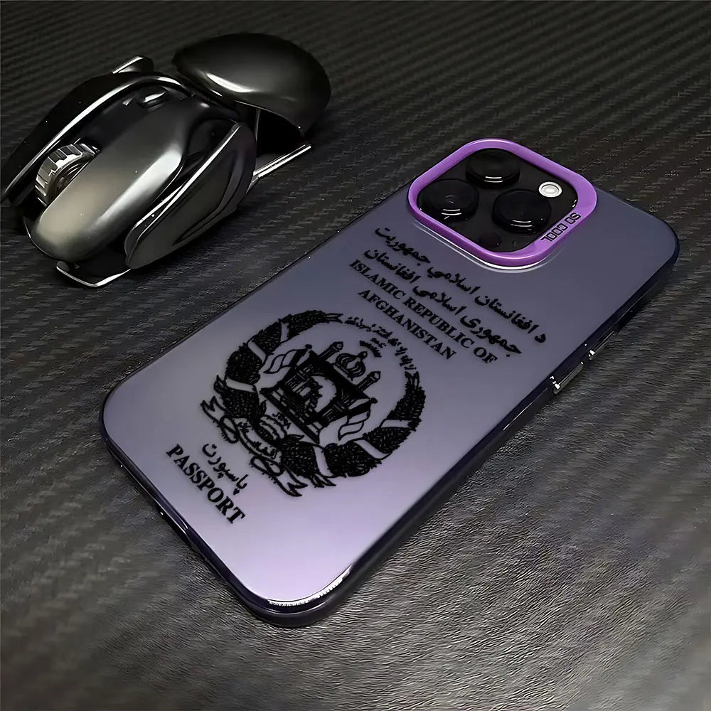 India Passport Phone Case For iPhone 16 15 14 13 12 11 Pro Max X XR XSMAX 8 7 Plus Candy Matte Shockproof Back Cover