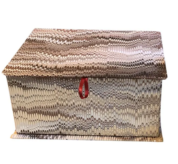 Italian Marbled Keepsake, Jewelry Box -Rotating Compartments