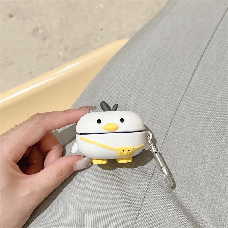 Cute Silicone Earphone Cover For Samsung Galaxy Buds Live Pro 2 2Pro Case Cartoon 3D Duck Bag Case For Samsung Galaxy Buds FE