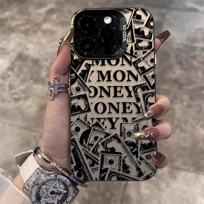 Phone Case For iPhone 11 12 13 14 15 ProMax 7 8 14 15Plus X XR XSMAX Retro n ticket anti-slip protective shell