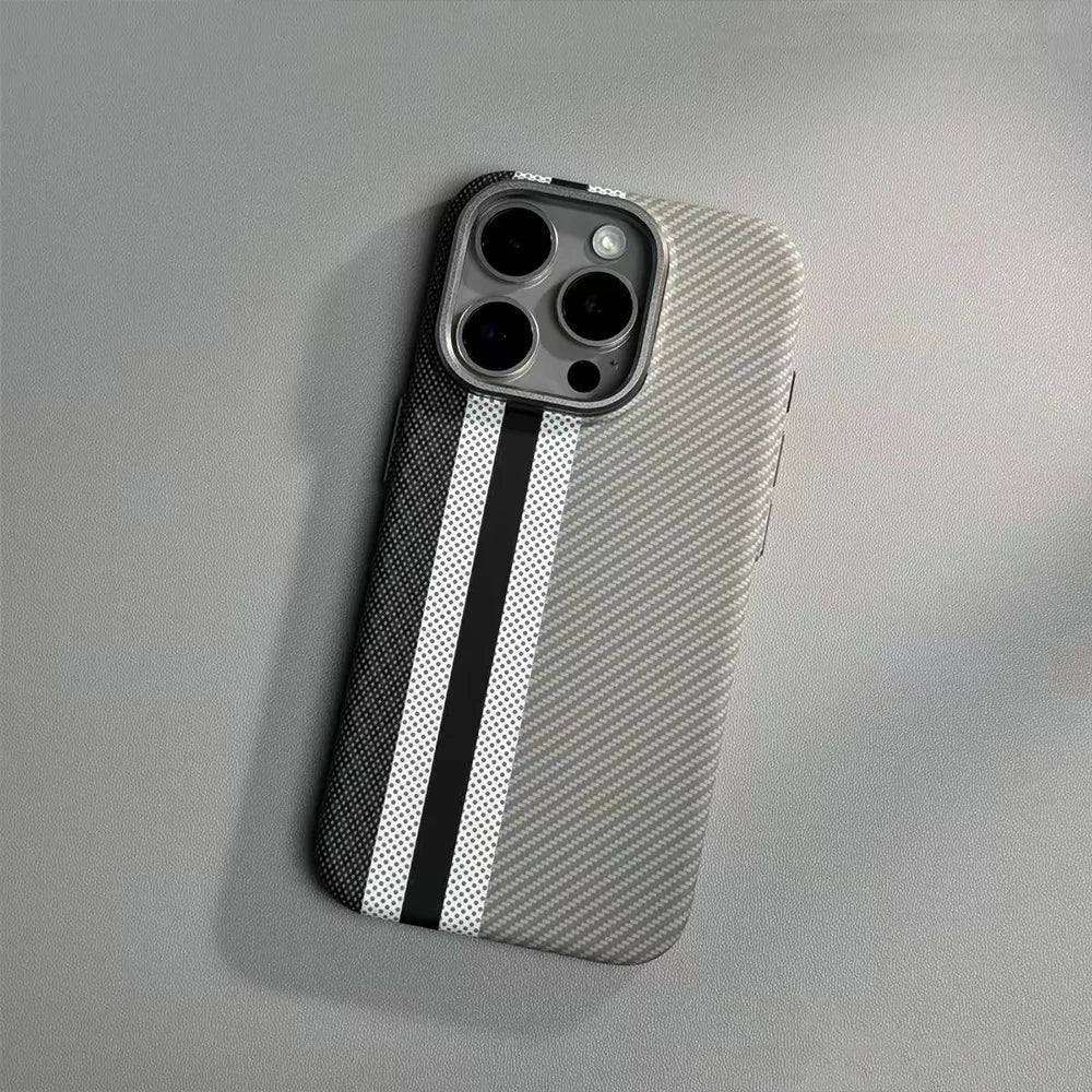 Colourful Kevlar Pattern For Magsafe Magnetic Phone Case For iPhone 16 15 11 12 13 14 Pro Max Luxury Wireless Charge Matte Cover