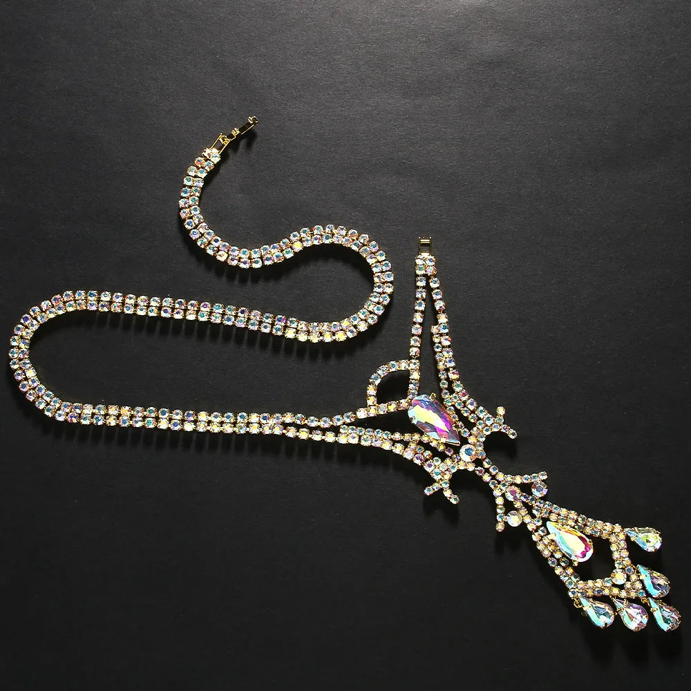 Colorful Geometric Back Chain Jewelry