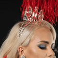 Rhinestone Headpiece Necklace & Earring Set