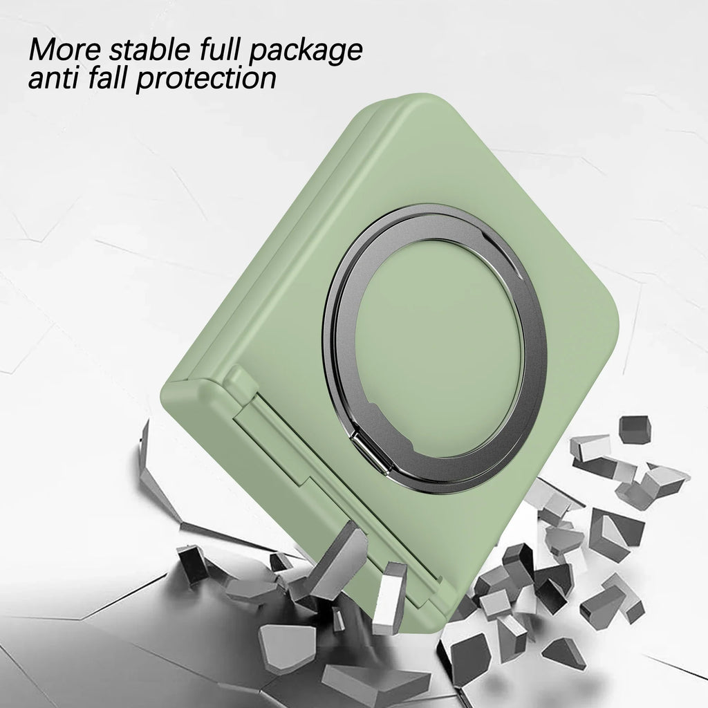 360° Rotating Holder Phone case For Samsung Galaxy Z Flip 5 6 Magsafe Wireless charge 360 Degree Ring Magnetic stand Phone Cover