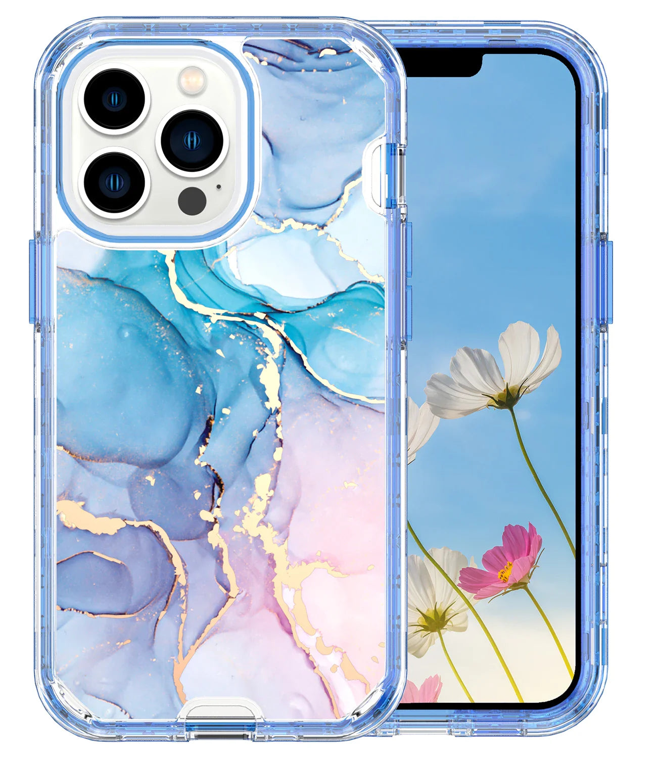 Gradient Colorful Marble Armor Case For iPhone 16 15 14 Pro MAX 13 12 11 X XS XR 7 8 14 Plus PC Bumper Shockproof Phone Cover