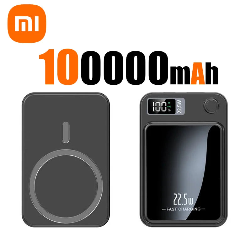 Xiaomi Mijia Magnetic Wireless 100000mAh Power Bank Fast Charger For Magsafe Portable Auxiliary Battery Pack For Iphone Huawei