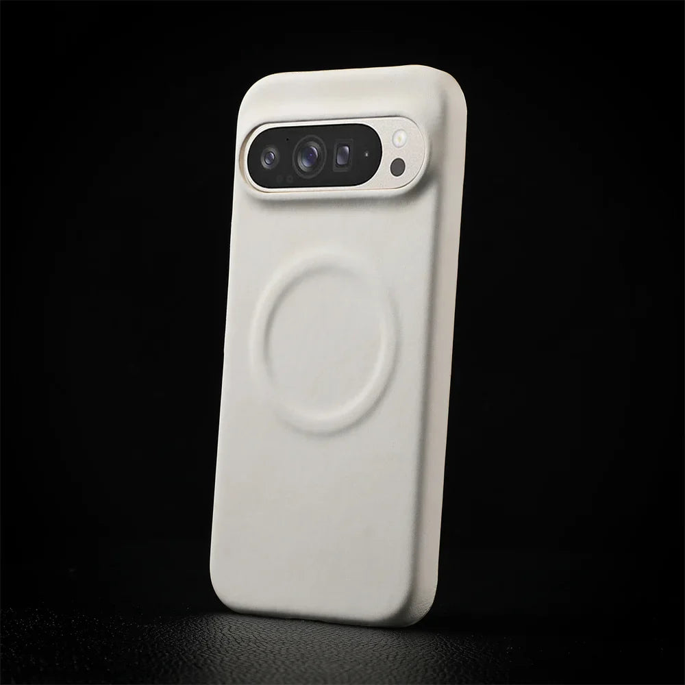 Luxury Sheepskin Leather Magnetic Phone Case For Google Pixel 9 8 7 Pro XL 8A 7A Shockproof Business Matte Hard Solid Back Cover