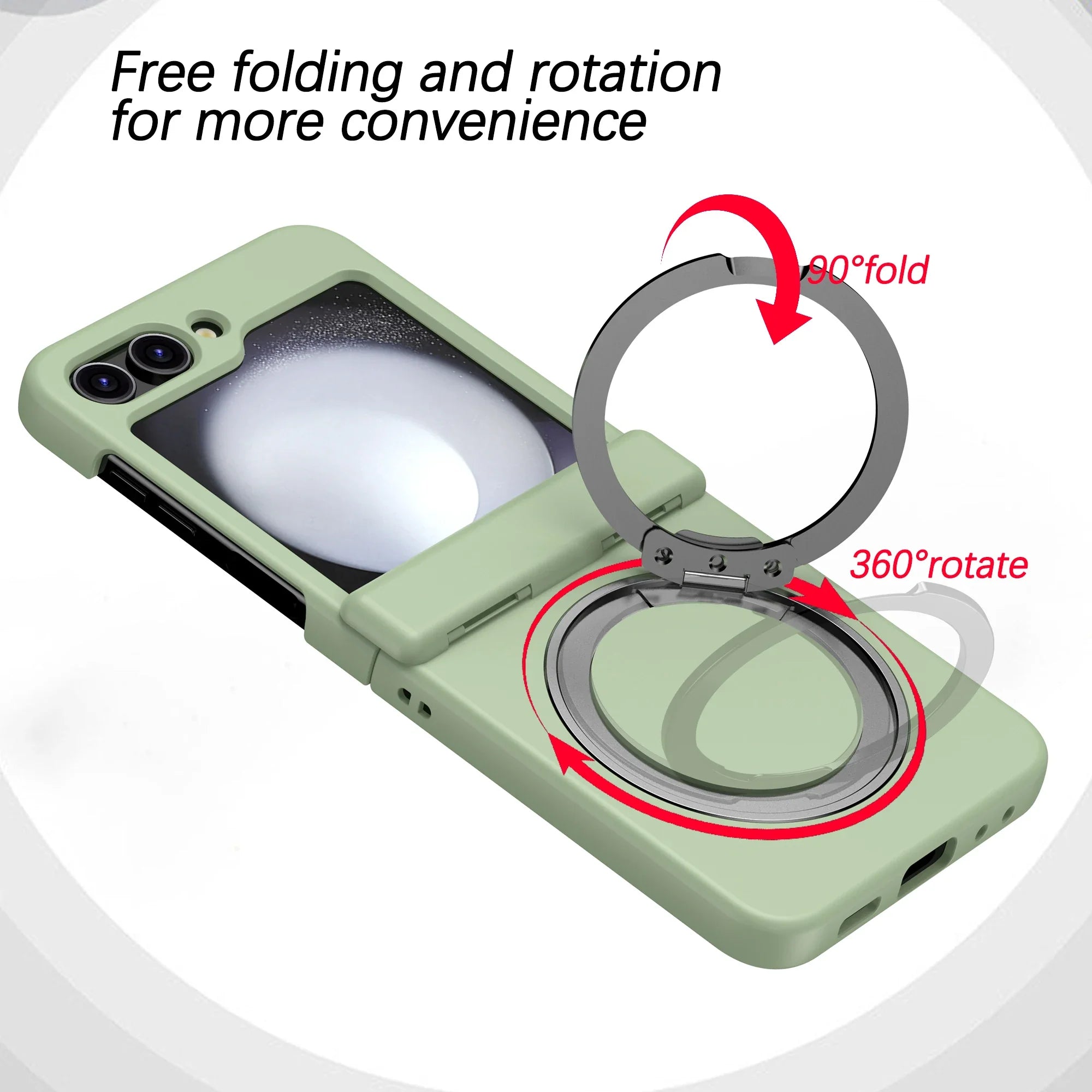 360° Rotating Holder Phone case For Samsung Galaxy Z Flip 5 6 Magsafe Wireless charge 360 Degree Ring Magnetic stand Phone Cover