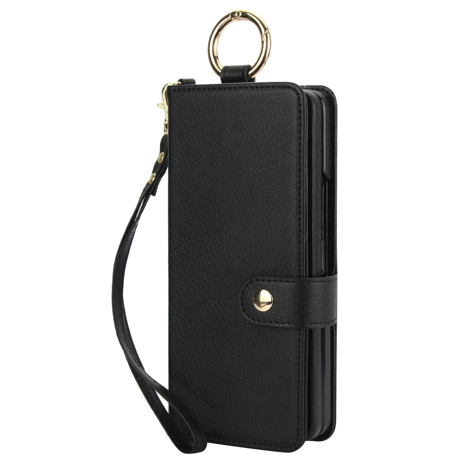 For Samsung Galaxy Z Fold 7 6 5 4 3 5G Crossbody Lanyard Leather Wallet Card Case Wrist Rope Flip Stand Cover With Pen slot