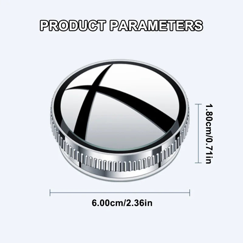 SEAMETAL Car Rearview Sucker Mirrors 360 Blind Spot Mirror Adjustable Round Frame Wide-angle Rearview Auxiliary Convex Mirror