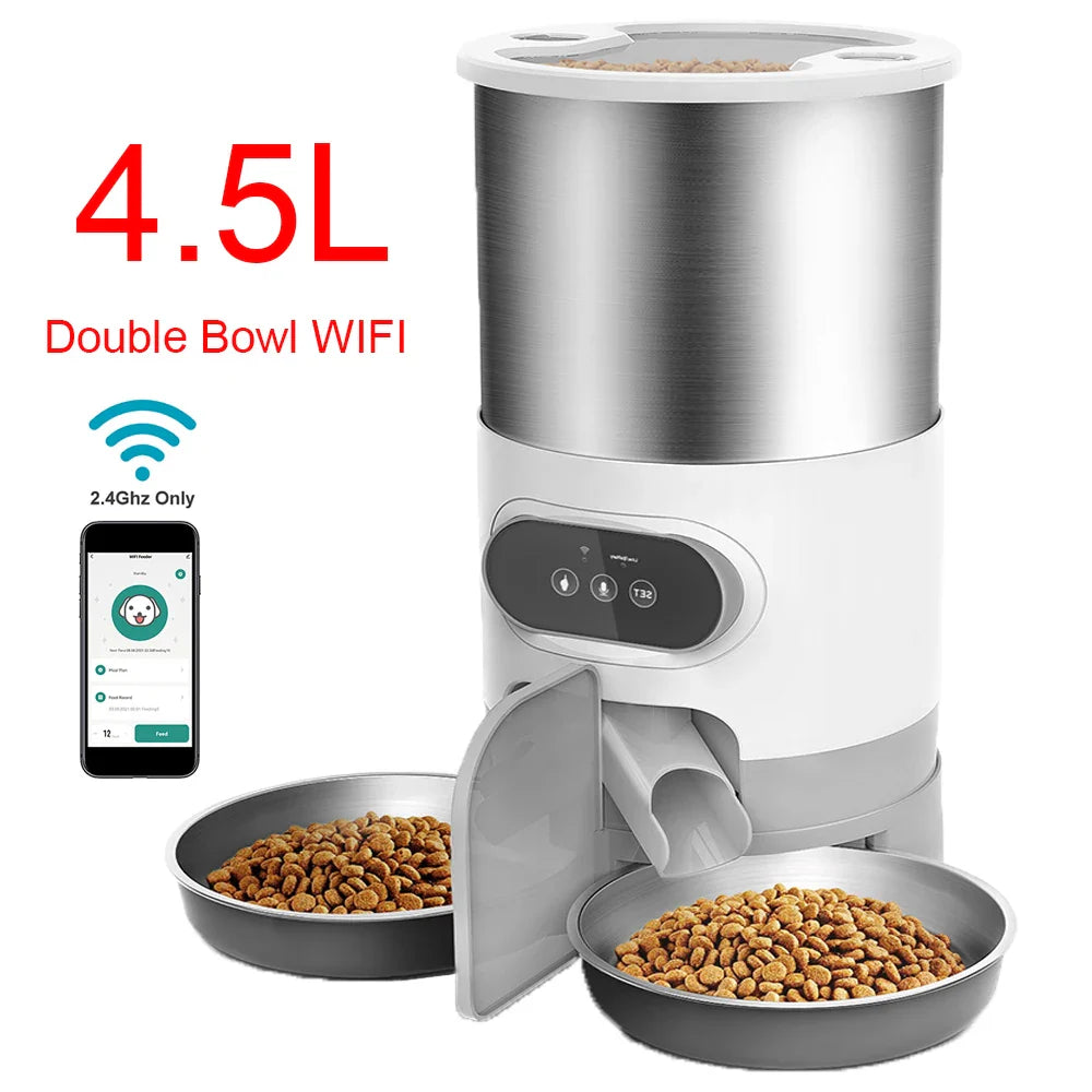 Tuya Smart APP Pet Feeder Cat Dog Food Dispenser Suitable For Small And Medium-Sized Cats And Dogs Mobile Phone Remote Feeding
