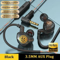 VIKEFON Wired Earphone 3.5mm Type C Digital Chip In Ear Headphone Wire-controlled Headset With Mic For iPhone 15 Android Samsung