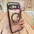For Google Pixel 7A 8 8Pro 8A Case Transparent Electroplating Magnetic Wireless Charging For Magsafe Back Protect Cover