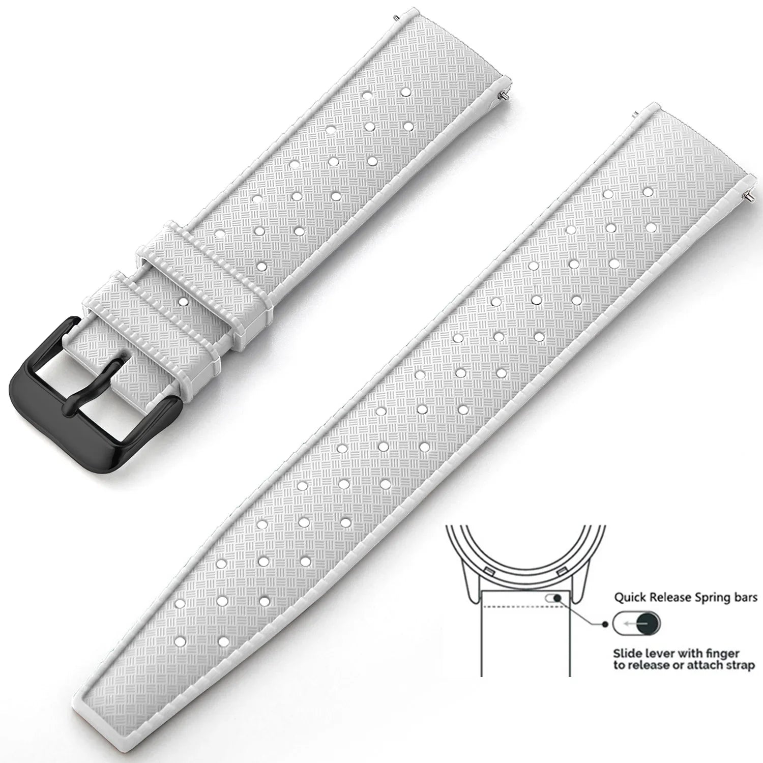 Tropical Silicone Watch Band Quick Release Watch Band 18mm 20mm 22mm Rubber Tropic Smart Watch Strap for Oris Seiko Citizen