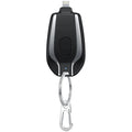 Portable 1500mAh Type C Emergency Charger New Design Keychain Mini Power Bank with 10W Output for Mobile Phones Small Convenient