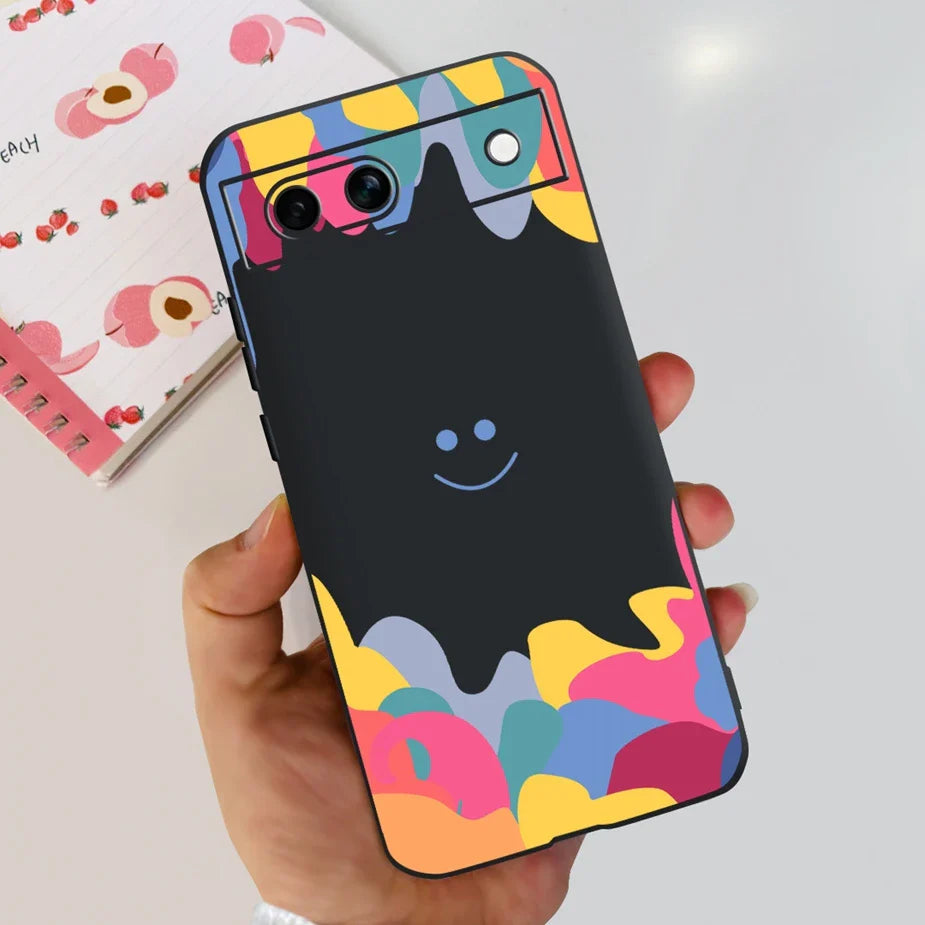 For Google Pixel 8A Case Stylish Painted Cover Soft TPU Shockproof Phone Case For Google Pixel 8 Pro Pixel8A Fundas Coque Bumper