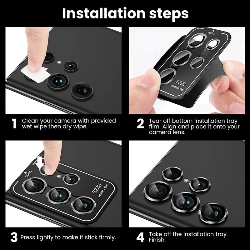Metal Camera Protector For Samsung Galaxy S24 Ultra S24+ s24plus Alloy Ring lens Glass For Galaxy S24ultra Cap