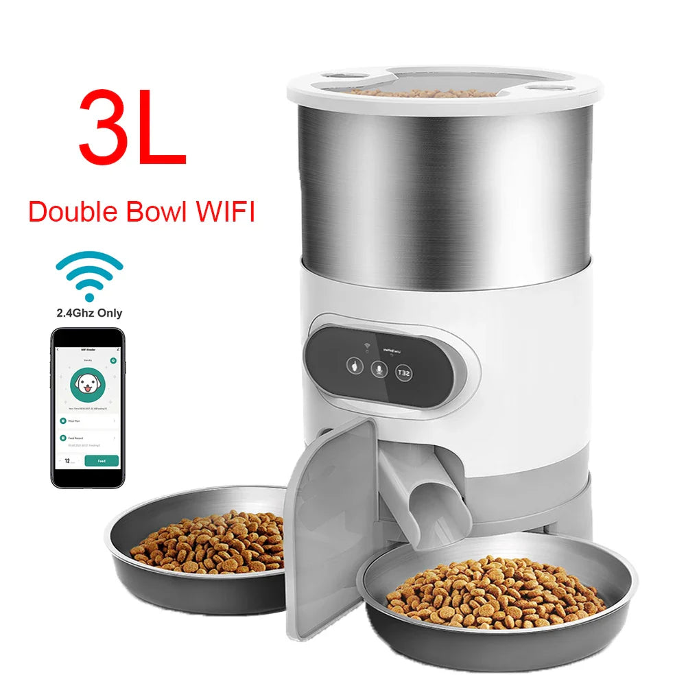 Tuya Smart APP Pet Feeder Cat Dog Food Dispenser Suitable For Small And Medium-Sized Cats And Dogs Mobile Phone Remote Feeding
