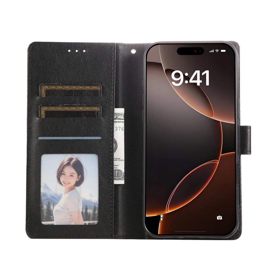 PU Leather Wallet Phone Case For iPhone 17 Pro Max  17 Pro 17 Air 17 16 15 14 Flip Cover Protective Magnetic With Picture Frame