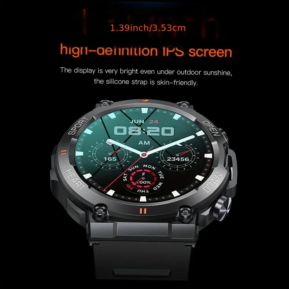 K56Pro Smart Watch for Men Heart Rate Blood Bluetooth Sport 400mAh Long Standby 1.39 Inch 360*360 HD Screen Outdoors Smartwatch