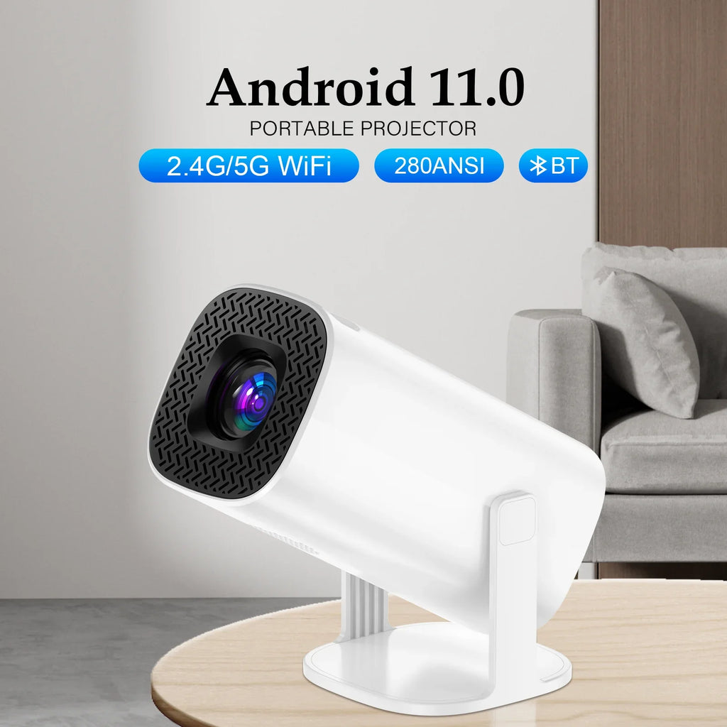 P30 Smart Mini Projector Android 11 WiFi6 Support 4K 1080P BT5.0 Projector 1280*720P Home Cinema Portable Projector