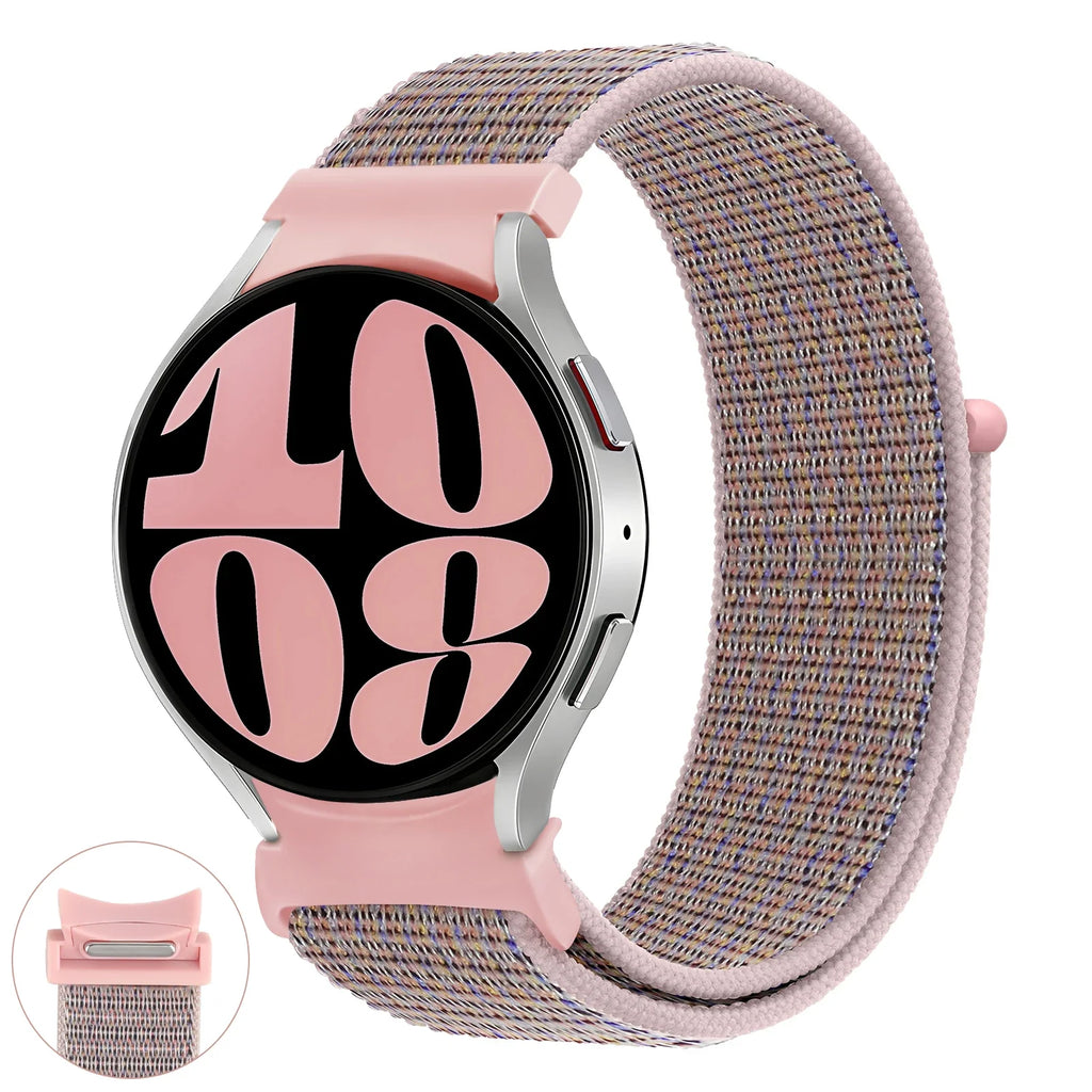Nylon loop Band For Samsung Galaxy Watch 7 6 5 4 44mm 40mm 5 pro 45mm Sport 20mm bracelet Galaxy Watch6 Classic 47mm 43mm Strap