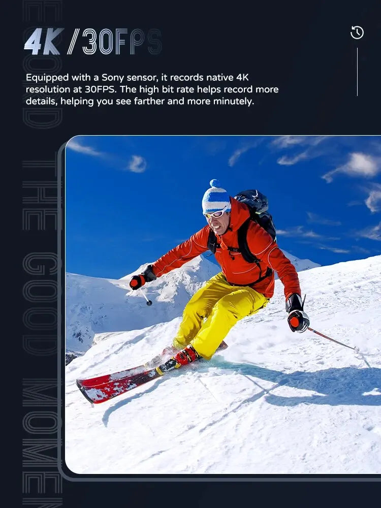 SJCAM C200 Pro 4K Action Camera with Portable Body 5M Body Waterproof FHD 6-Axis GYRO Video Body 5G WiFi Night Vision Sports DV